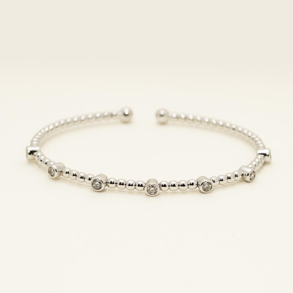 Diamond Flexible Bangle Bracelet in 10kt White Gold (1/2ct tw)