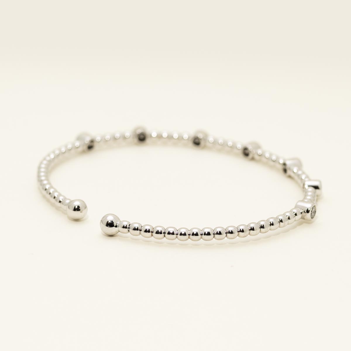 Diamond Flexible Bangle Bracelet in 10kt White Gold (1/2ct tw)
