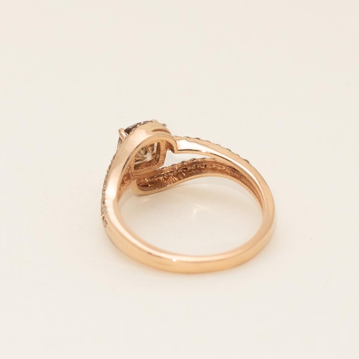 Cushion Cut Champagne Diamond Ring in 14kt Rose Gold (1 1/5ct tw)
