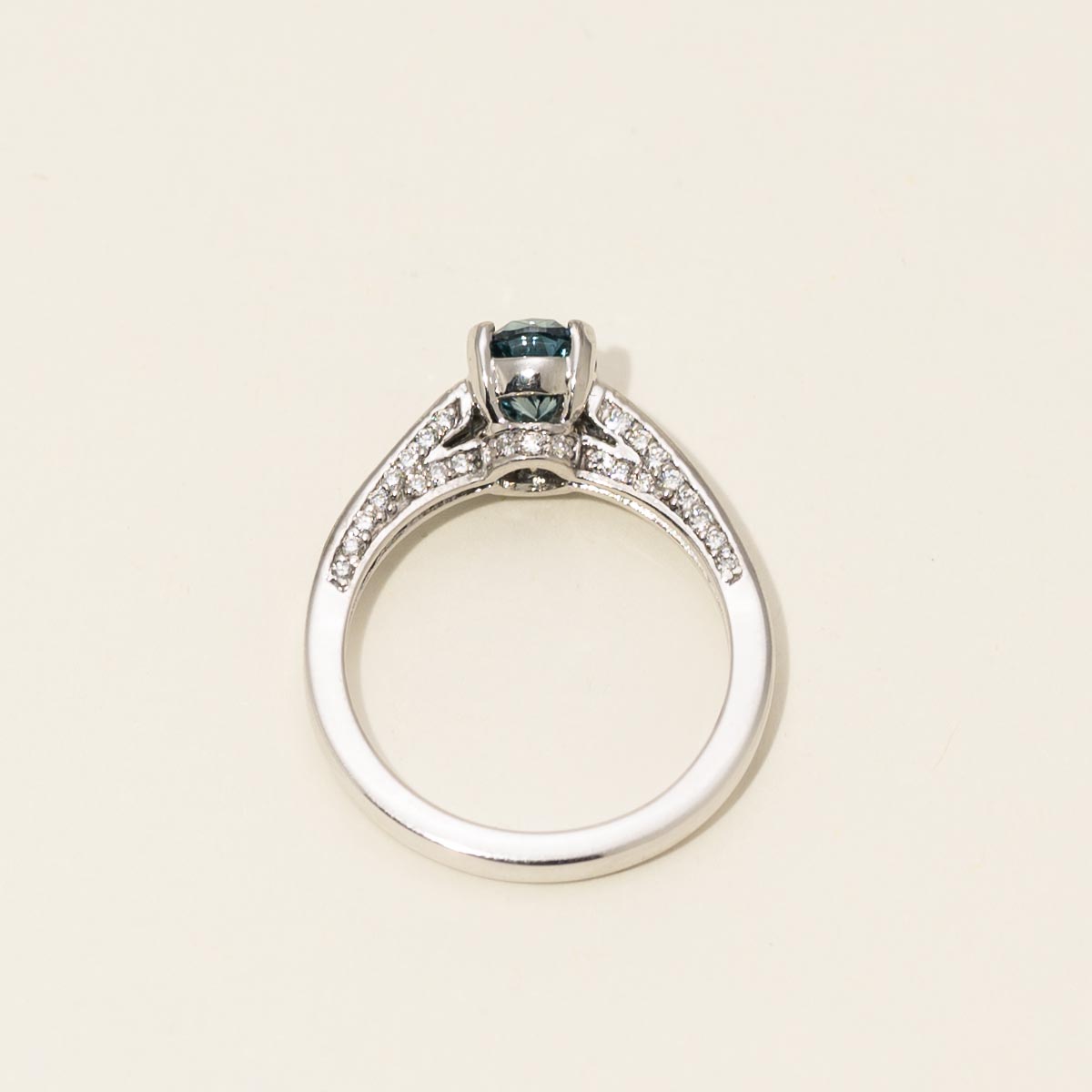 Oval Blue Diamond Engagement Ring in 14kt White Gold (1 3/4ct tw)