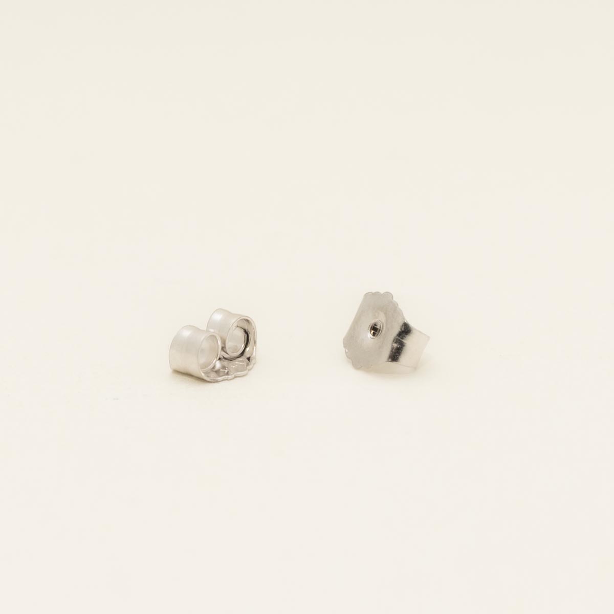 Blue Diamond Bezel Set Stud Earrings in 14kt White Gold (1/5ct tw)