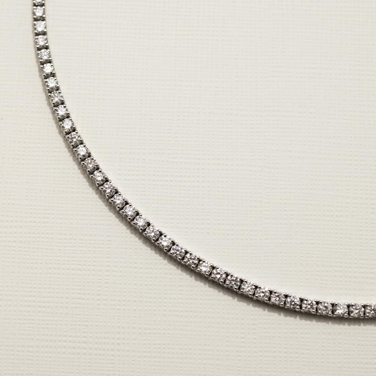 Diamond Tennis Necklace in 14kt White Gold (7ct tw)