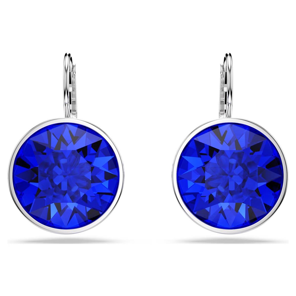 Swarovski Bella Blue Crystal Leverback Earrings