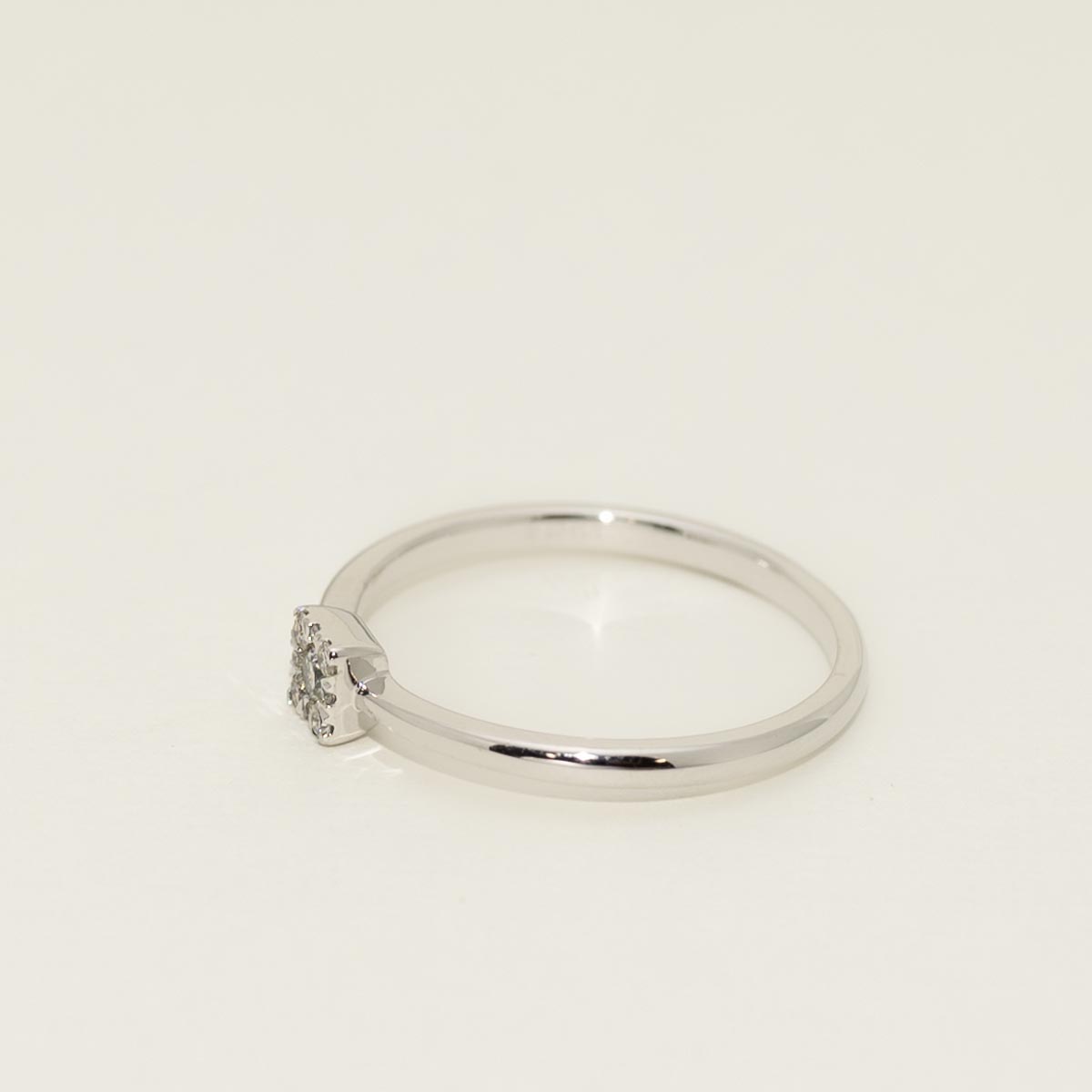 Lovebright Diamond Square Ring in 10kt White Gold (1/10ct tw)