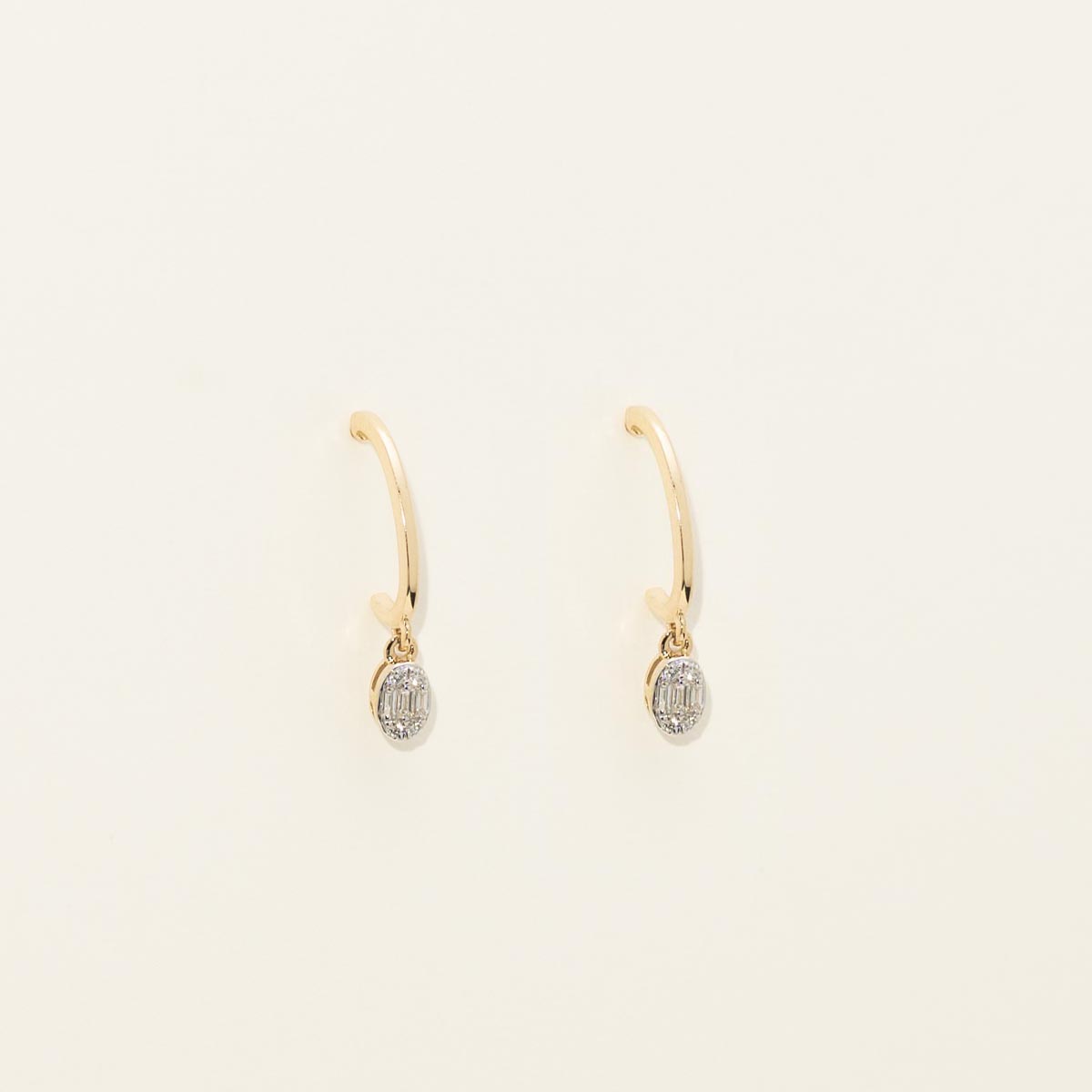Diamond Drop Earrings in 10kt Yellow Gold (1/10ct tw)