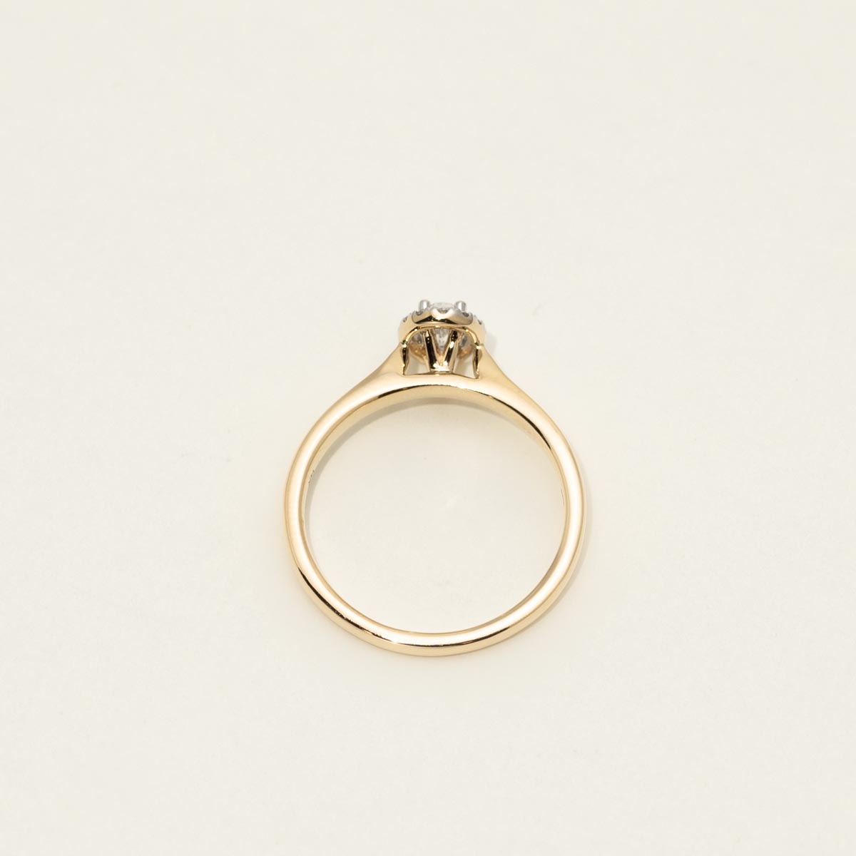Oval Diamond Halo Engagement Ring in 14kt Yellow Gold (1/3ct tw)