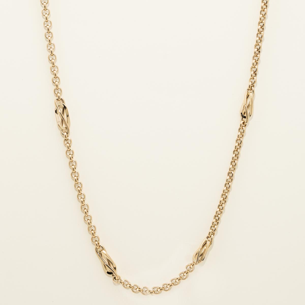 Fancy Link Necklace in 14kt Yellow Gold