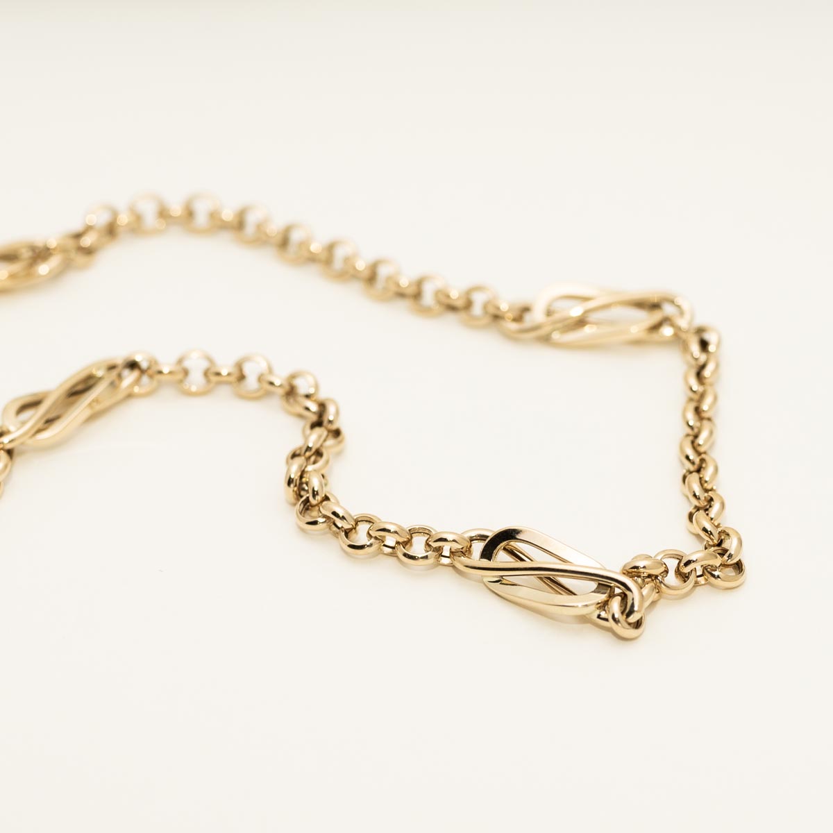 Fancy Link Necklace in 14kt Yellow Gold