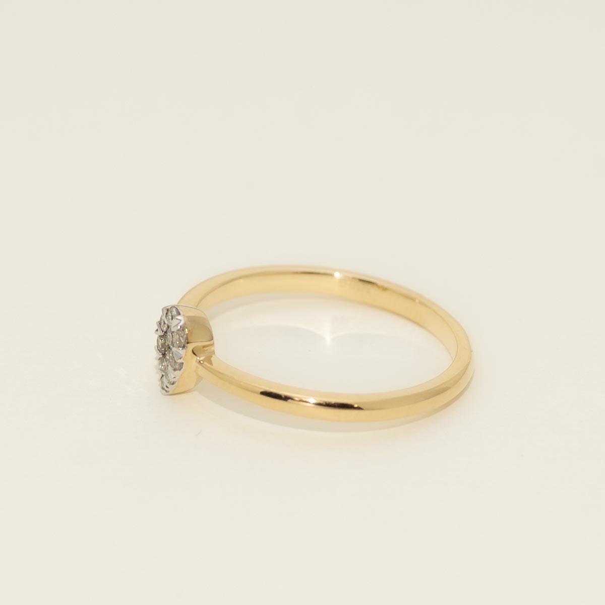 Lovebright Diamond Pear Shape Ring in 10kt Yellow Gold (1/10ct tw)