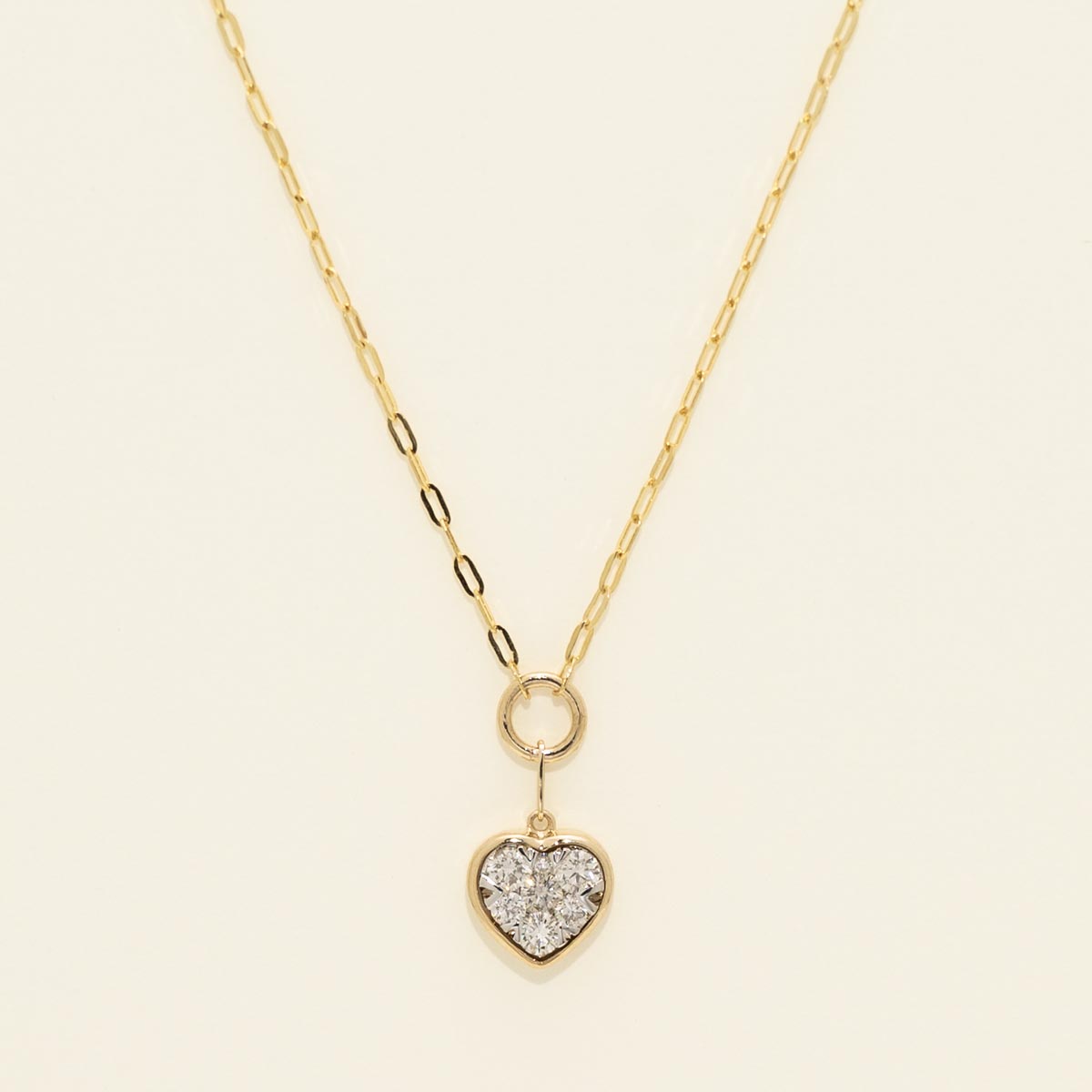 Diamond Heart Necklace in 14kt Yellow Gold (1/4ct tw)