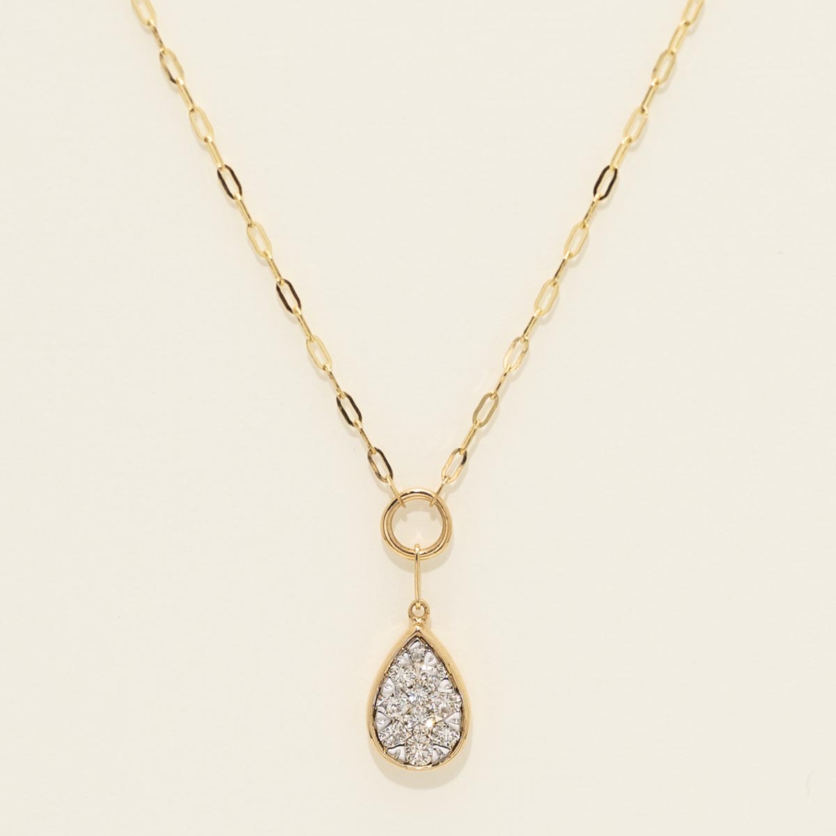 Diamond Lovebright Pear Shape Necklace in 14kt Yellow Gold (1/4ct tw)