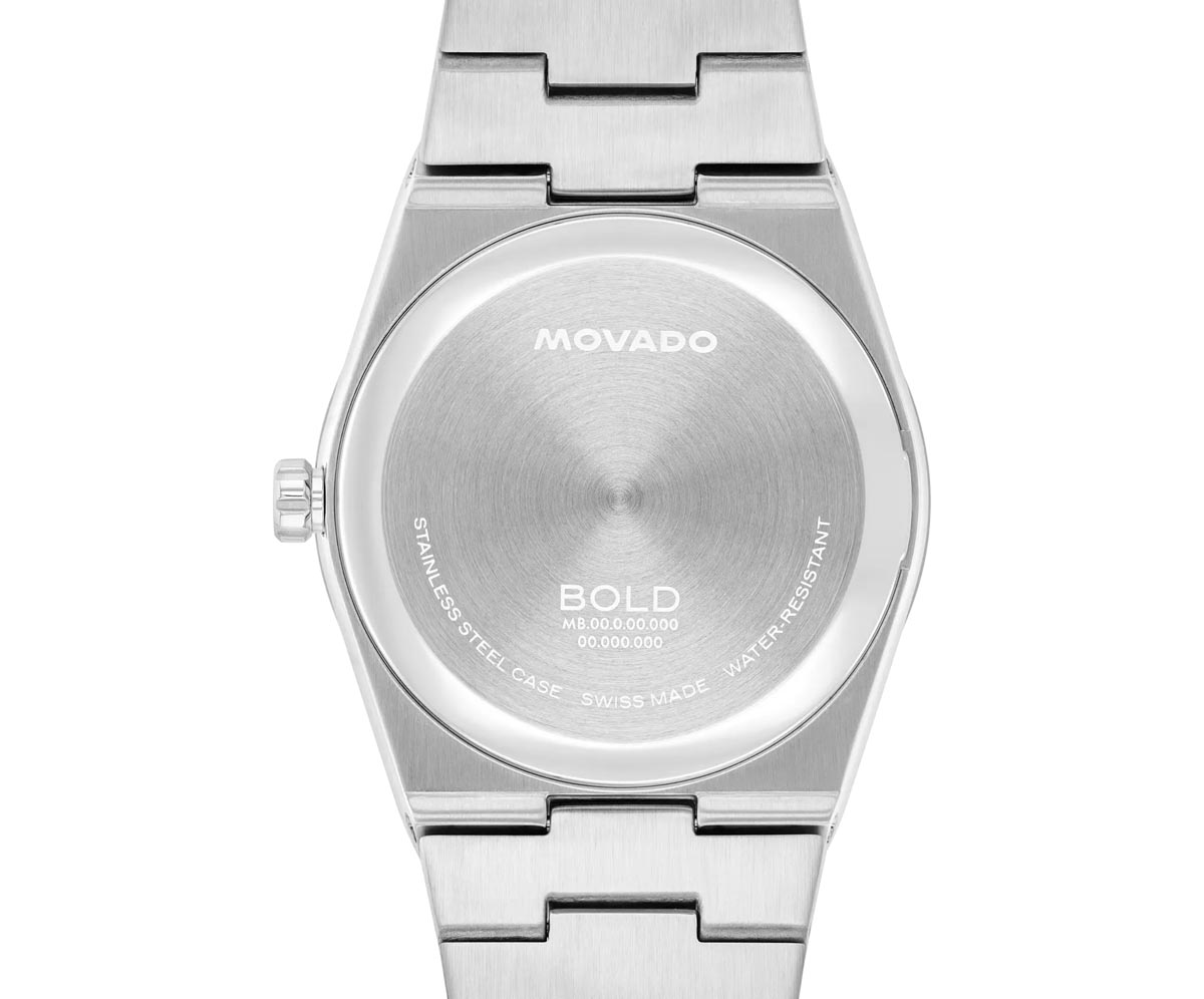 Movado Bold Quest Mens Watch with White Dial and Stainless Steel Bracelet (Swiss quartz movement)