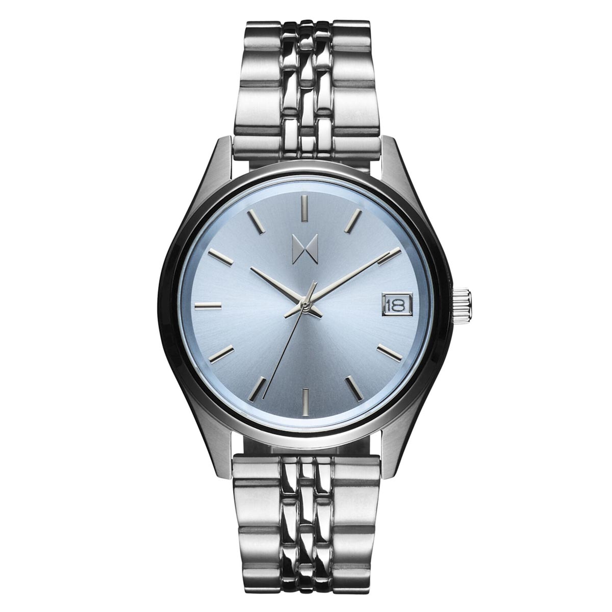 MVMT Rise Boyfriend Womens Watch with Blue Dial and Stainless Steel Bracelet (quartz movement)