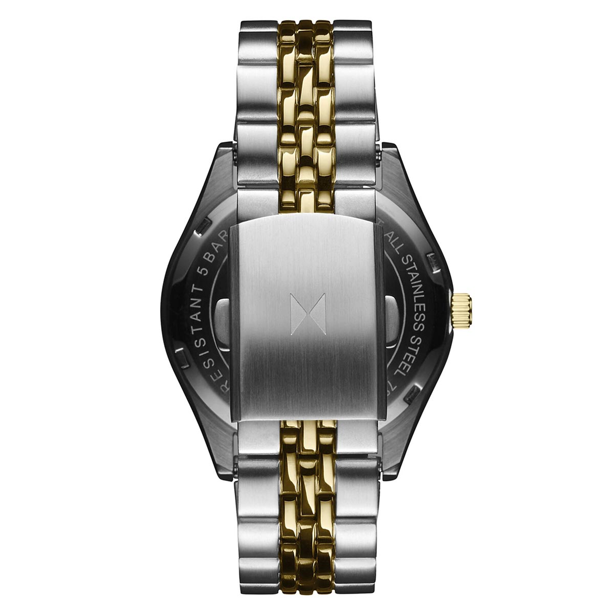 MVMT Rise Boyfriend Womens Watch with White Dial and Two Toned Stainless Steel Bracelet (quartz movement)