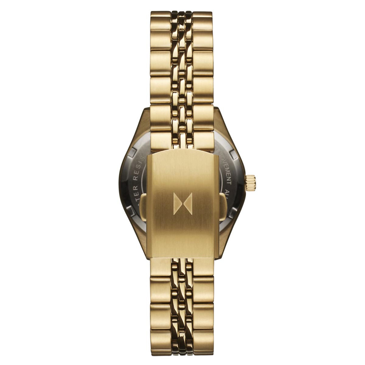 MVMT Rise Mini Womens Watch with White Dial and Gold Toned Stainless Steel Bracelet (quartz movement)