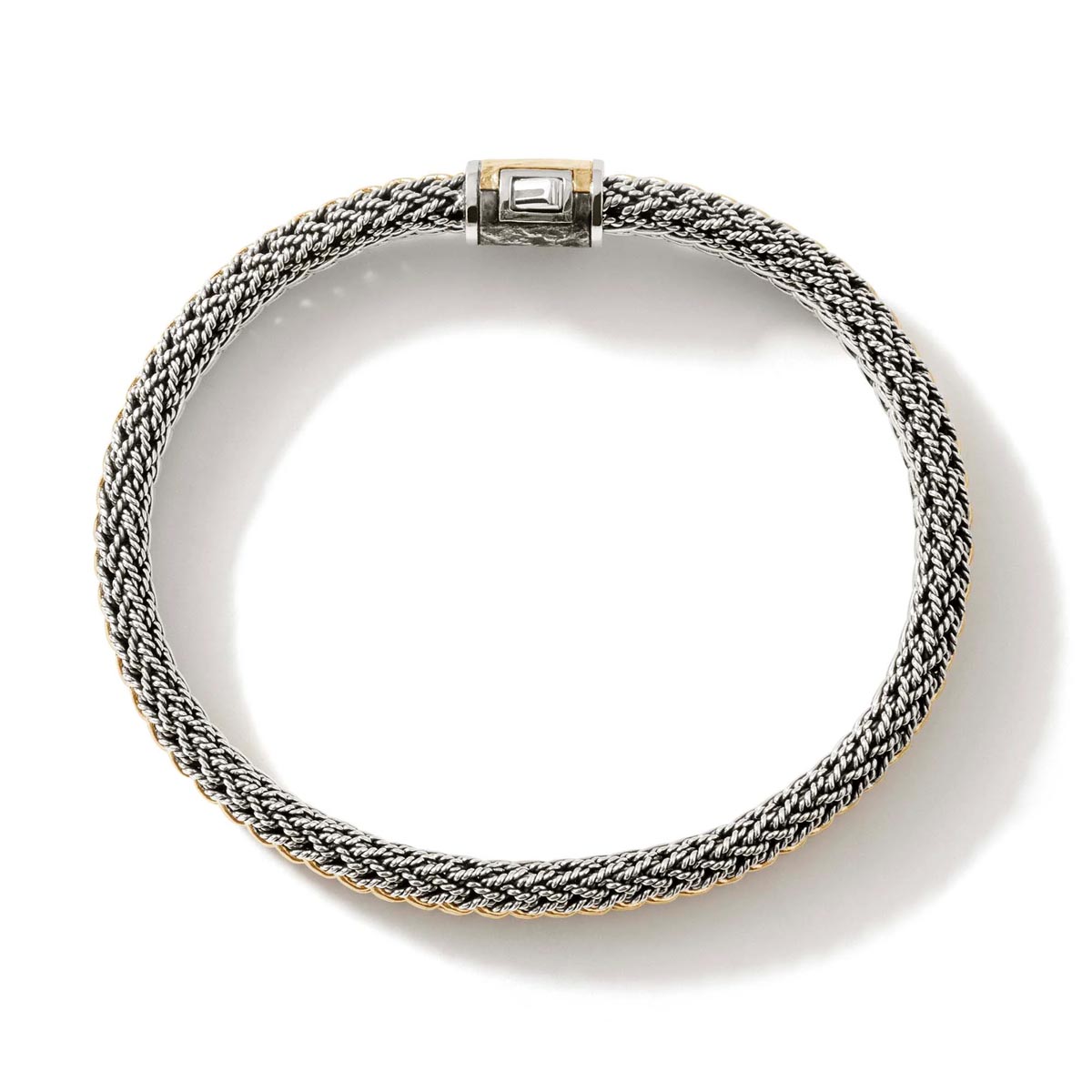 John Hardy Icon Reversible Bracelet in Sterling Silver and 18kt Yellow Gold
