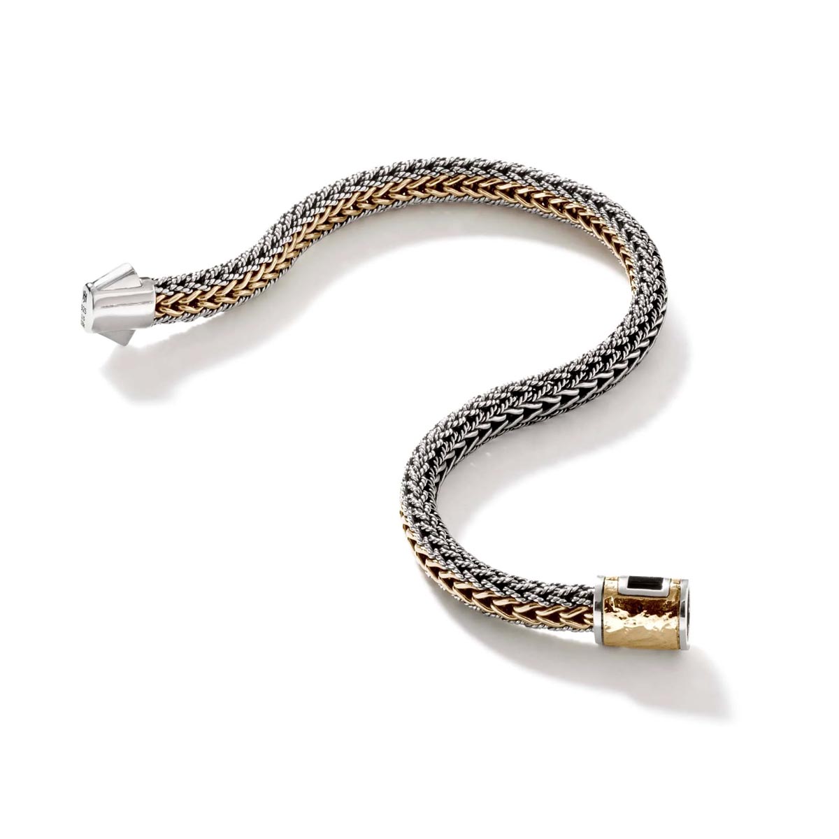 John Hardy Icon Reversible Bracelet in Sterling Silver and 18kt Yellow Gold