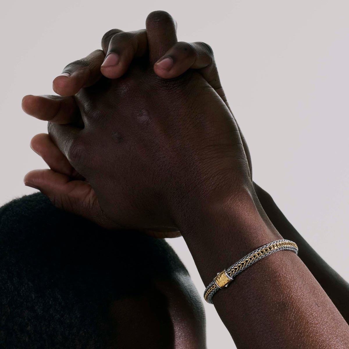 John Hardy Icon Reversible Bracelet in Sterling Silver and 18kt Yellow Gold