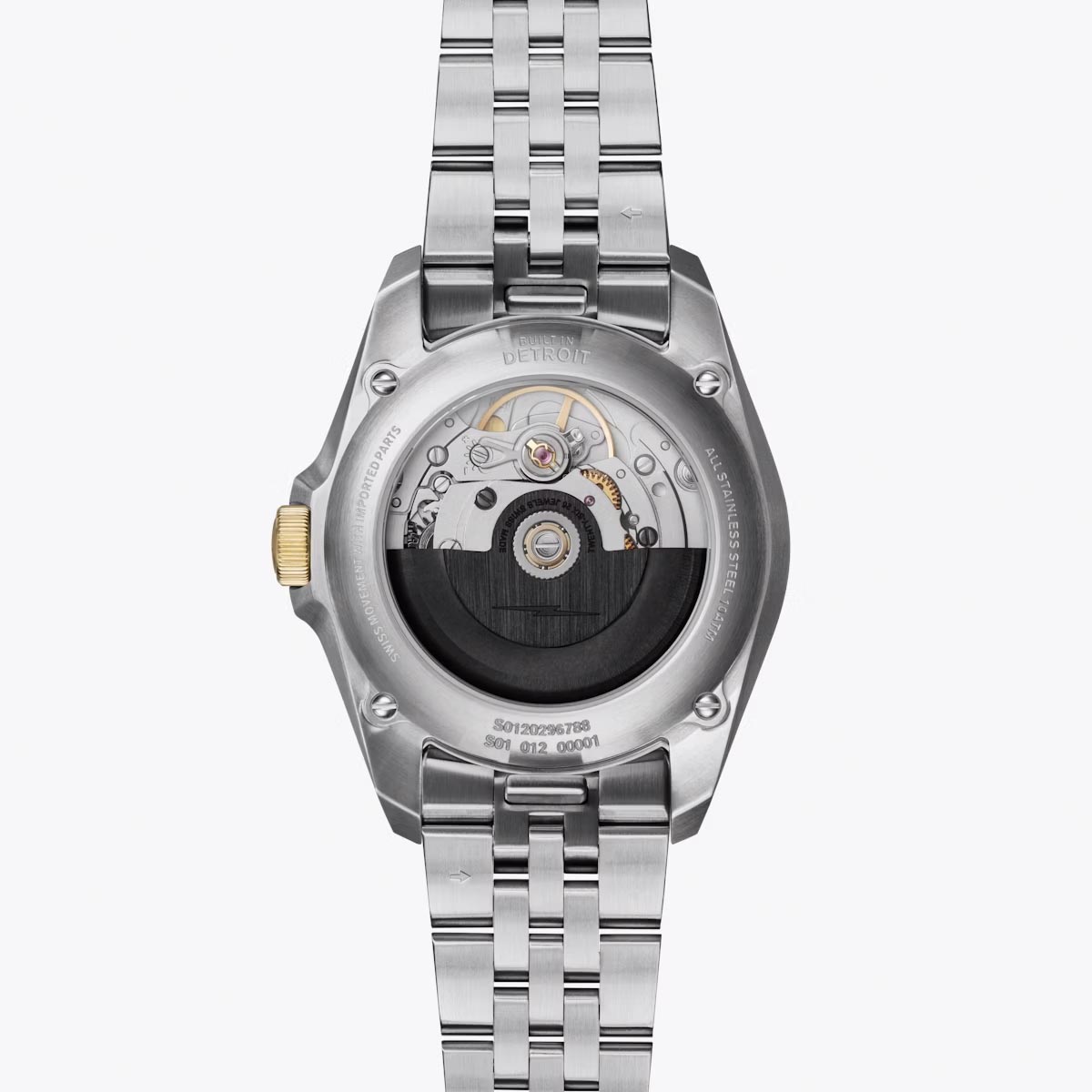 Shinola Circadian Monster 36mm Watch with Mother of Pearl Dial and Two Toned Stainless Steel Bracelet (automatic movement)