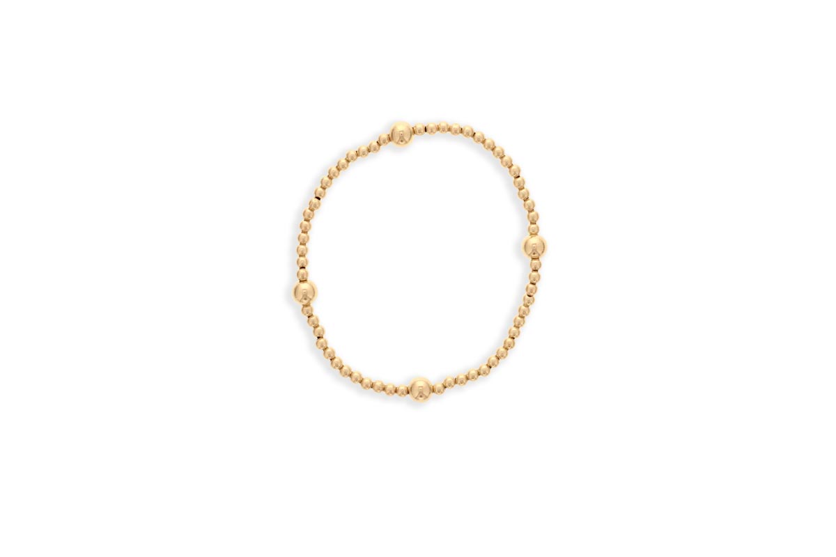Dee Berkley Shine Bright Bead Bracelet in 14kt Gold Filled (3-6mm beads)