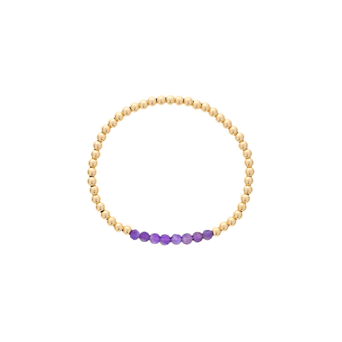 Dee Berkley Amethyst Bead Bracelet in 14kt Gold Filled (4mm beads)