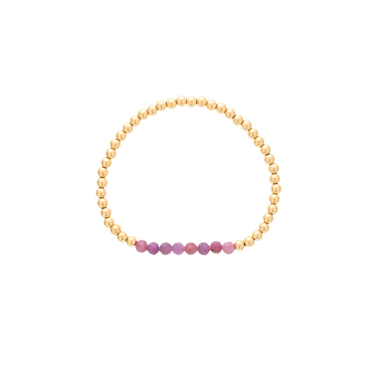 Dee Berkley Ruby Bead Bracelet in 14kt Gold Filled (4mm beads)