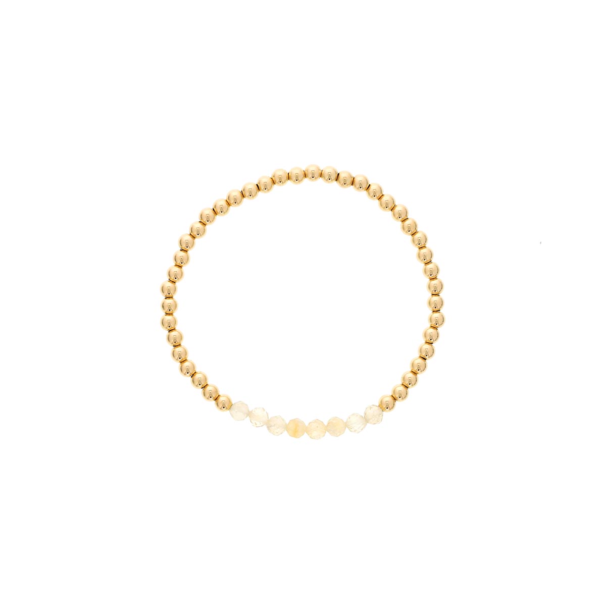 Dee Berkley Citrine Bead Bracelet in 14kt Gold Filled (4mm beads)