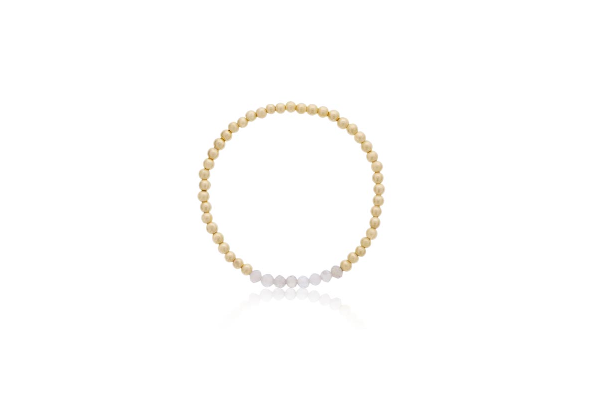 Dee Berkley Labradorite Bead Bracelet in 14kt Gold Filled (4mm beads)