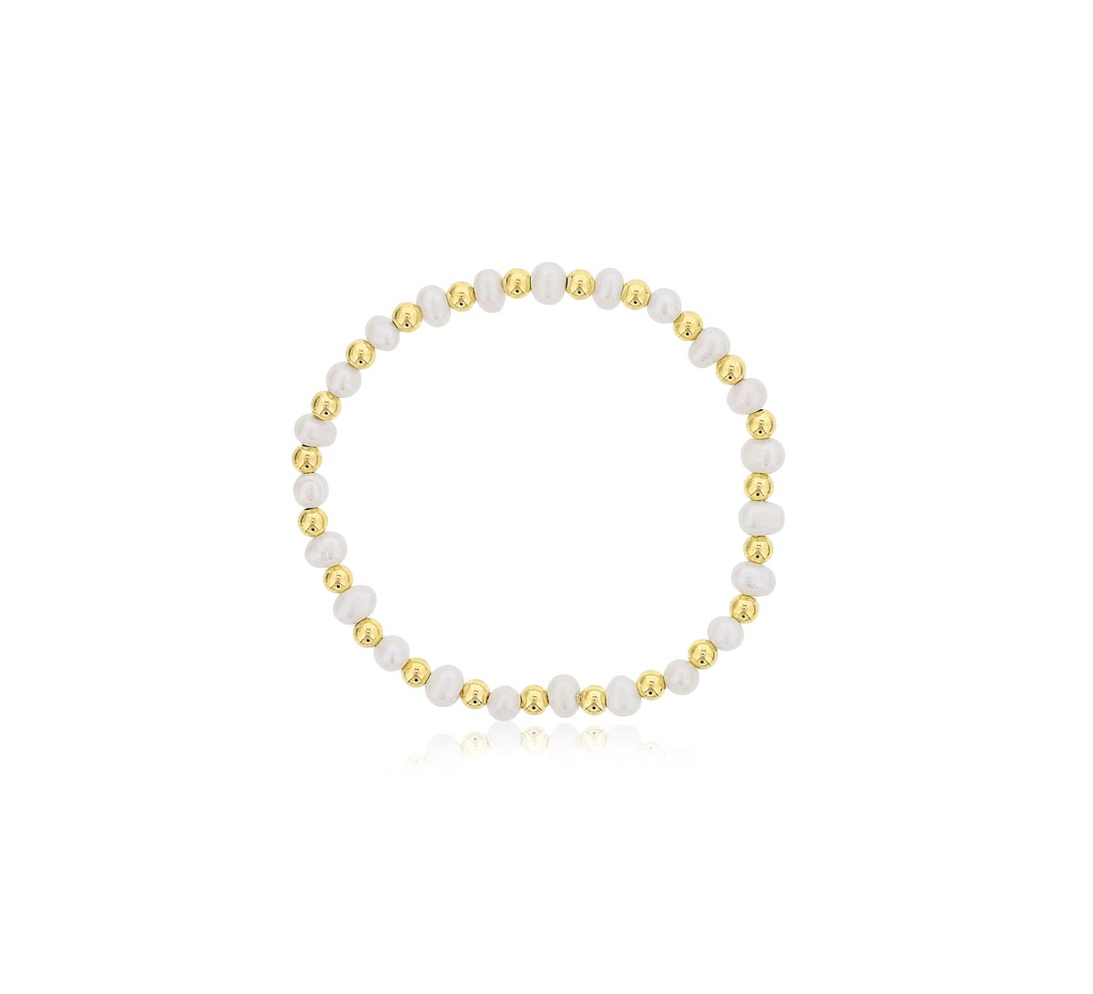 Dee Berkley Cultured Freshwater Pearl Bead Bracelet in 14kt Gold Filled (4mm pearls)