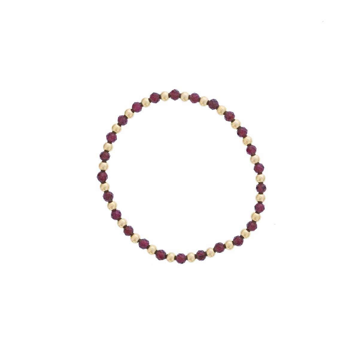 Dee Berkley Garnet Bead Bracelet in 14kt Gold Filled (4mm beads)