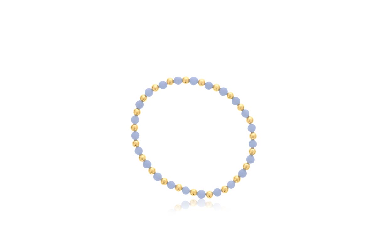 Dee Berkley Angelite Bead Bracelet in 14kt Gold Filled (4mm beads)