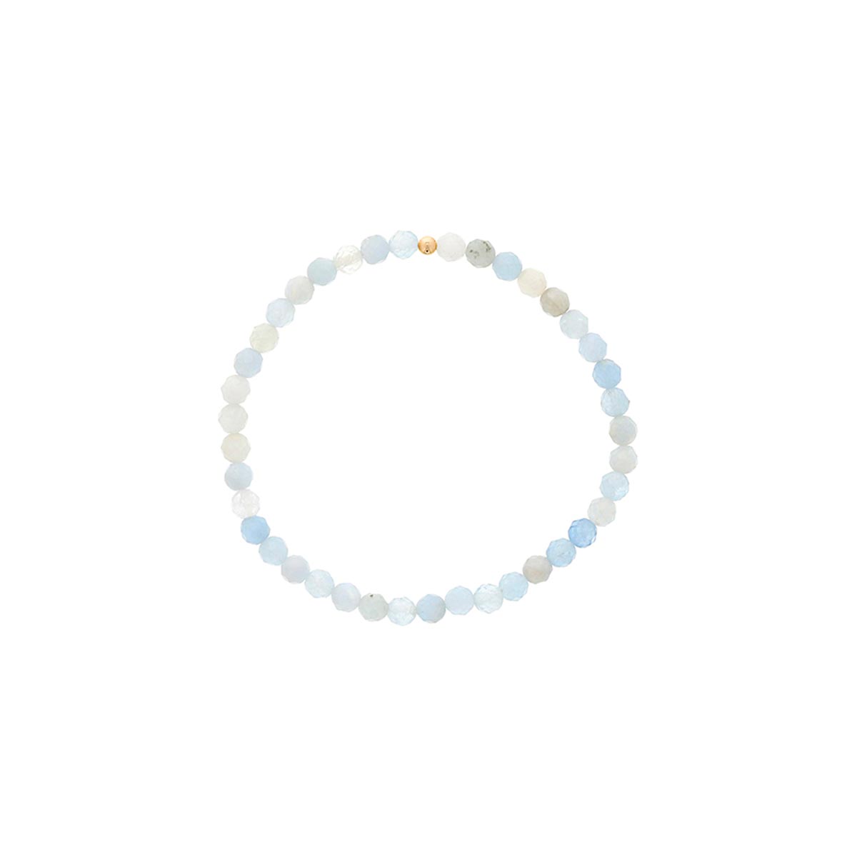 Dee Berkley Aquamarine Bead Bracelet in 14kt Gold Filled (4mm beads)