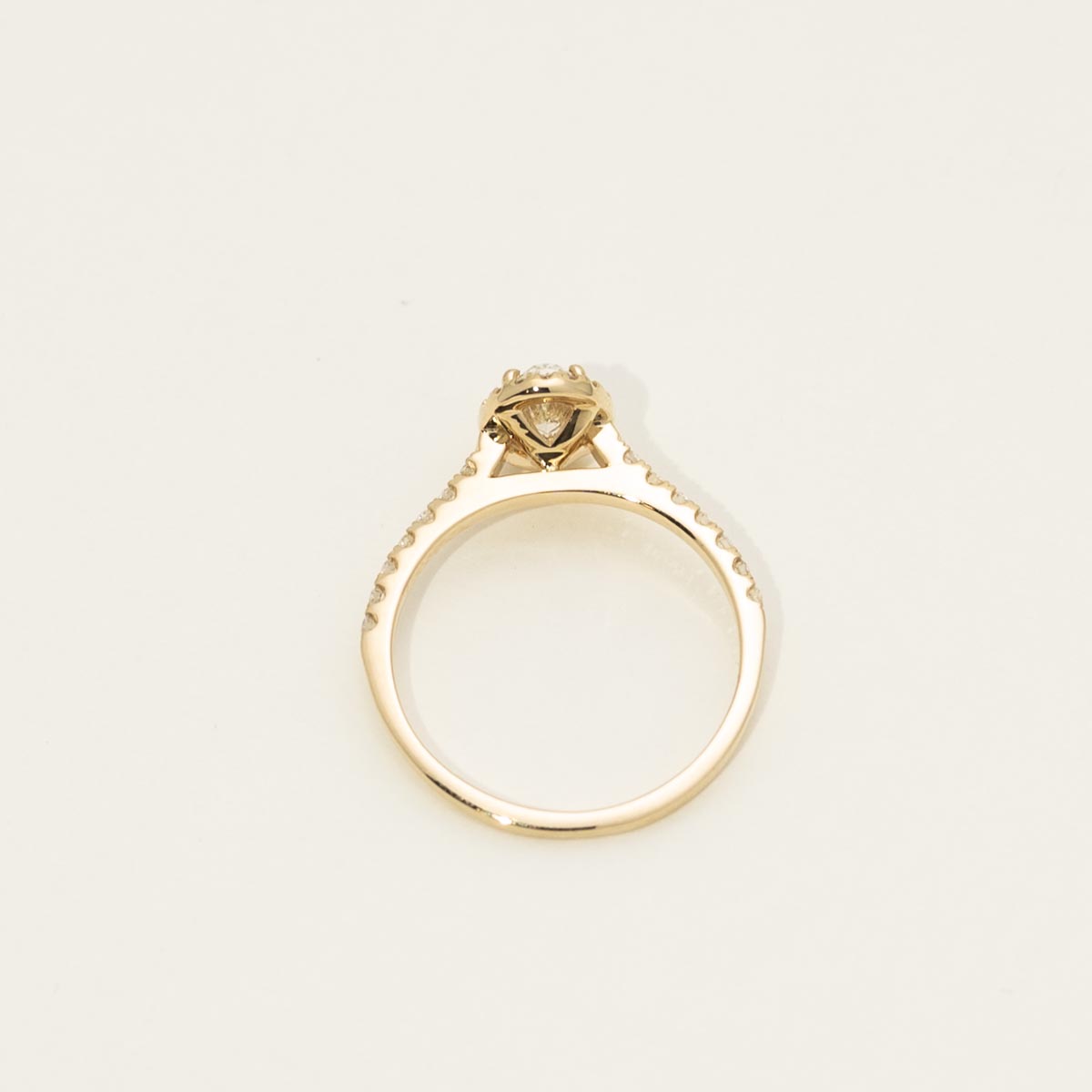 Diamond Halo Engagement Ring in 14kt Yellow Gold (3/4ct tw)