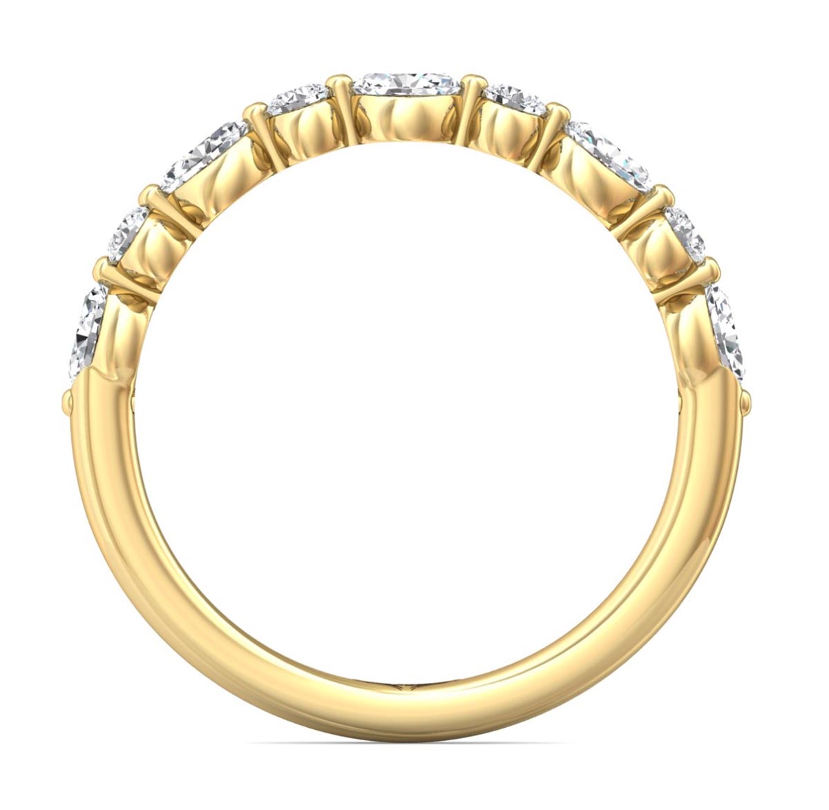 Martin Flyer Round and Marquise Diamond Band in 14kt Yellow Gold (3/8ct tw)