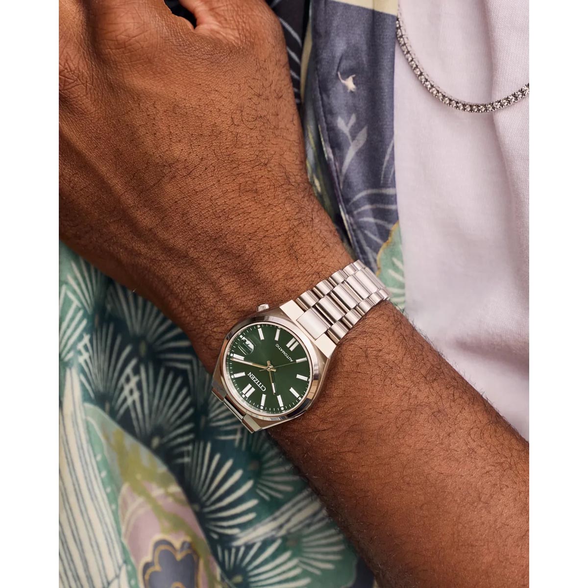 Citizen Tsuyosa 37mm Watch with Green Dial and Stainless Steel Bracelet (automatic movement)