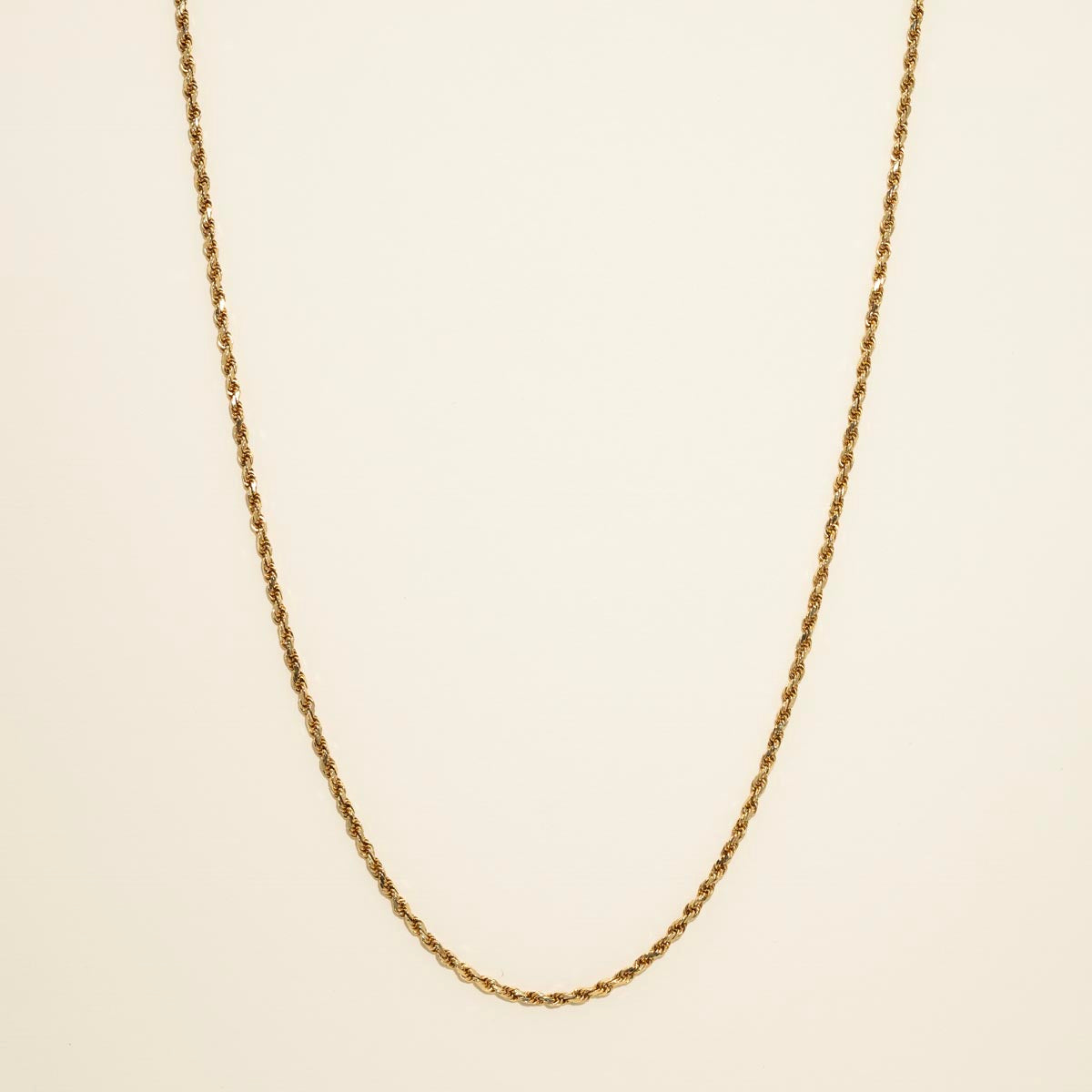Estate Rope Chain in 14kt Yellow Gold (18 inches and 2mm wide)