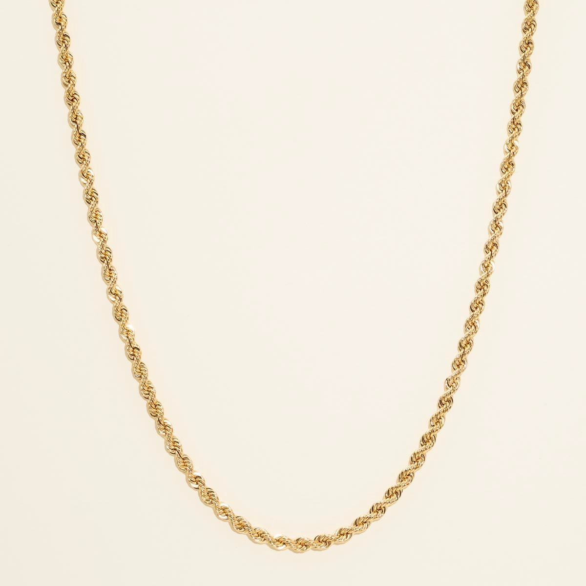 Estate Rope Chain in 14kt Yellow Gold (18 inches and 3mm wide)