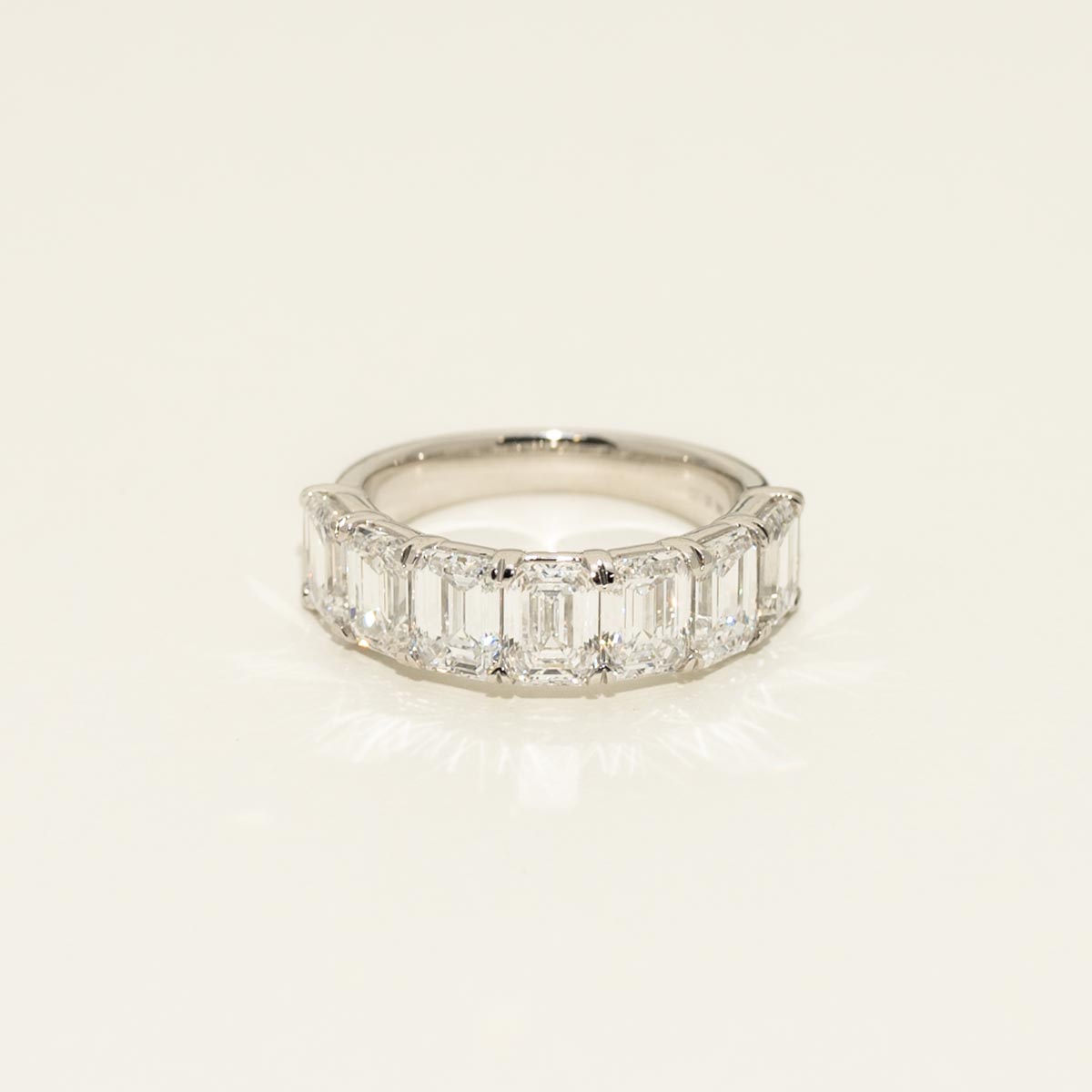 Lab Grown Emerald Cut Diamond Band in 14kt White Gold (5ct tw)
