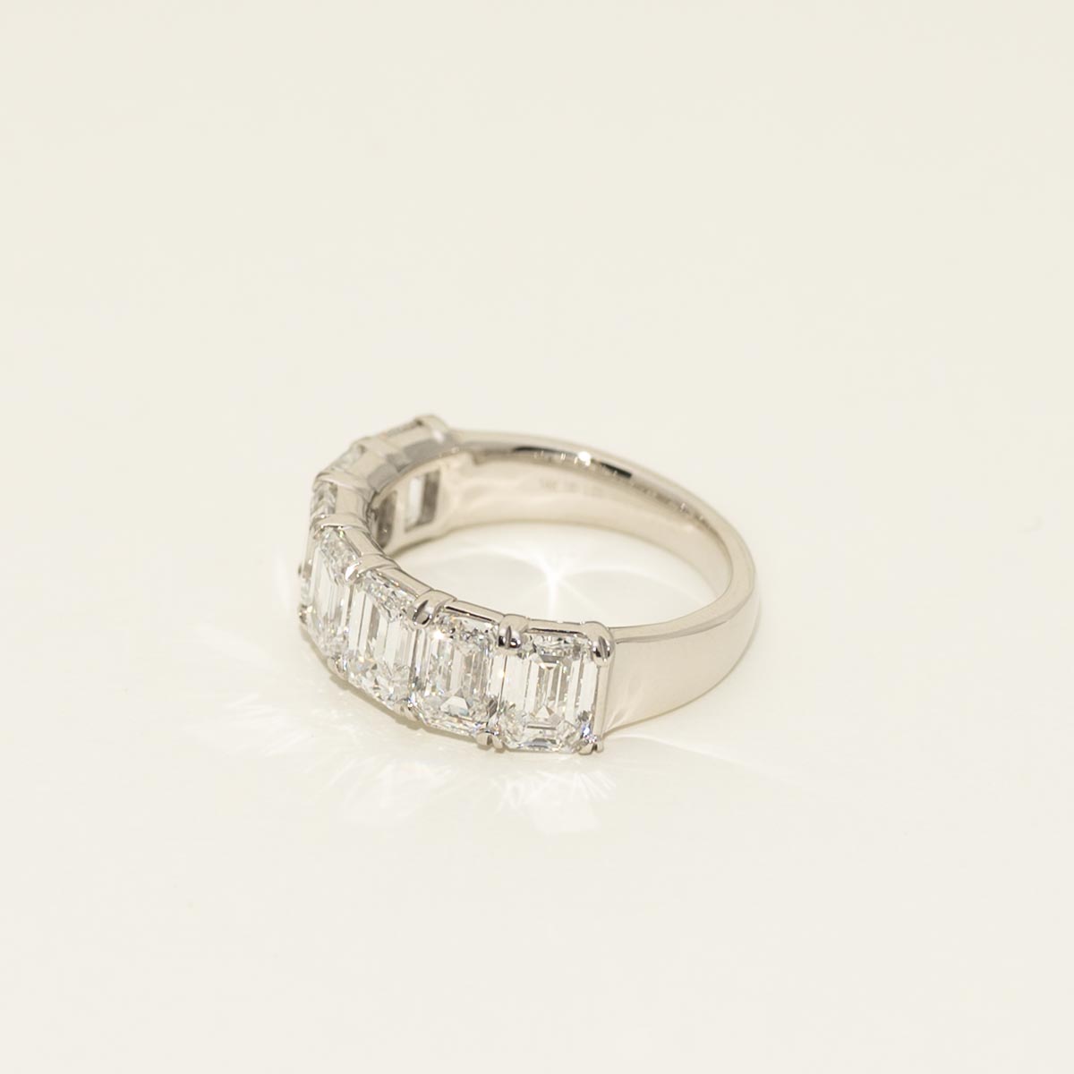 Lab Grown Emerald Cut Diamond Band in 14kt White Gold (5ct tw)