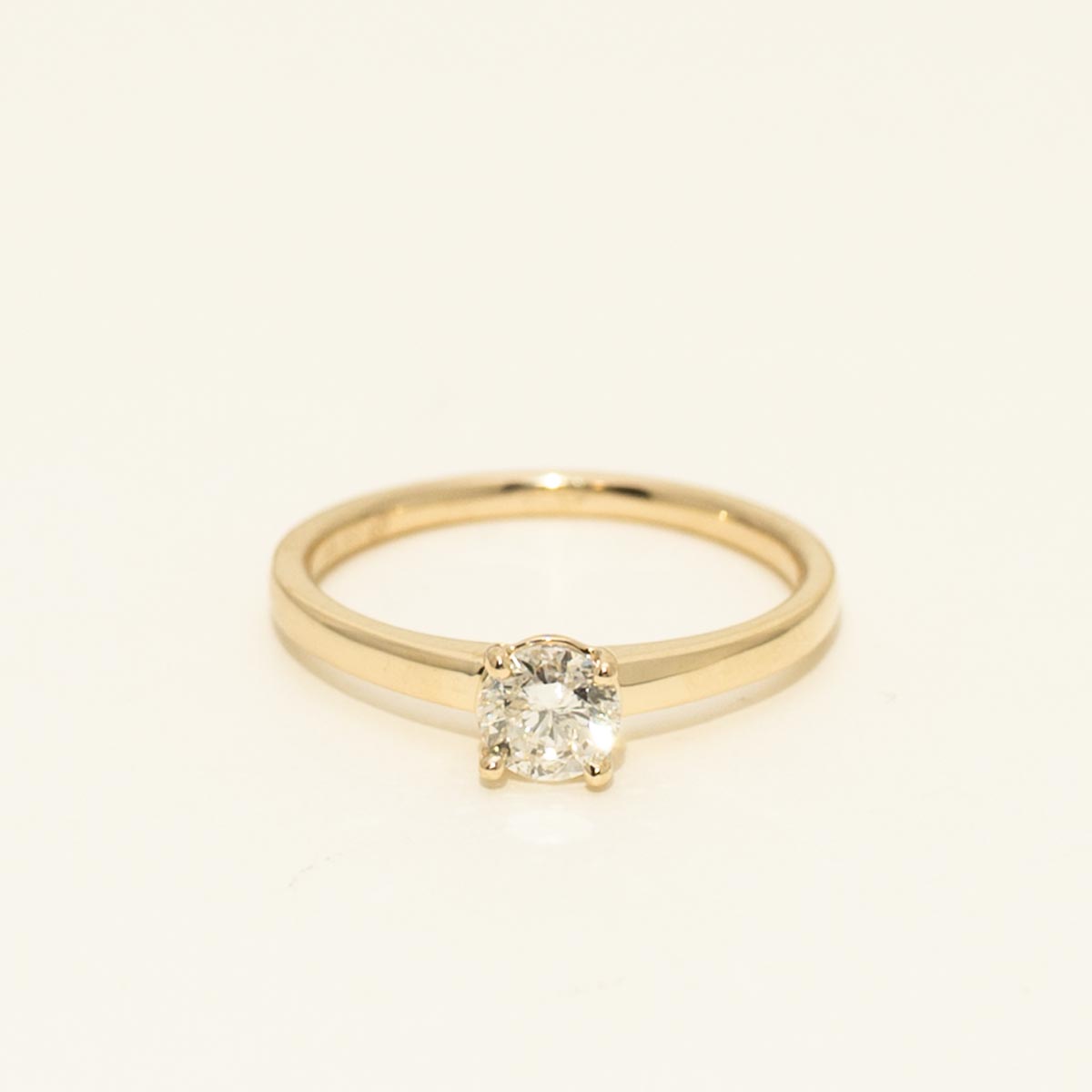 Diamond Solitaire Engagement Ring in 14kt Yellow Gold (1/2ct)