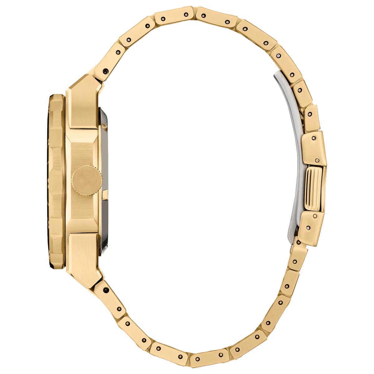 Citizen Series8 880 GMT Mens Watch with Black Dial and Gold Toned Stainless Steel Bracelet (automatic movement)