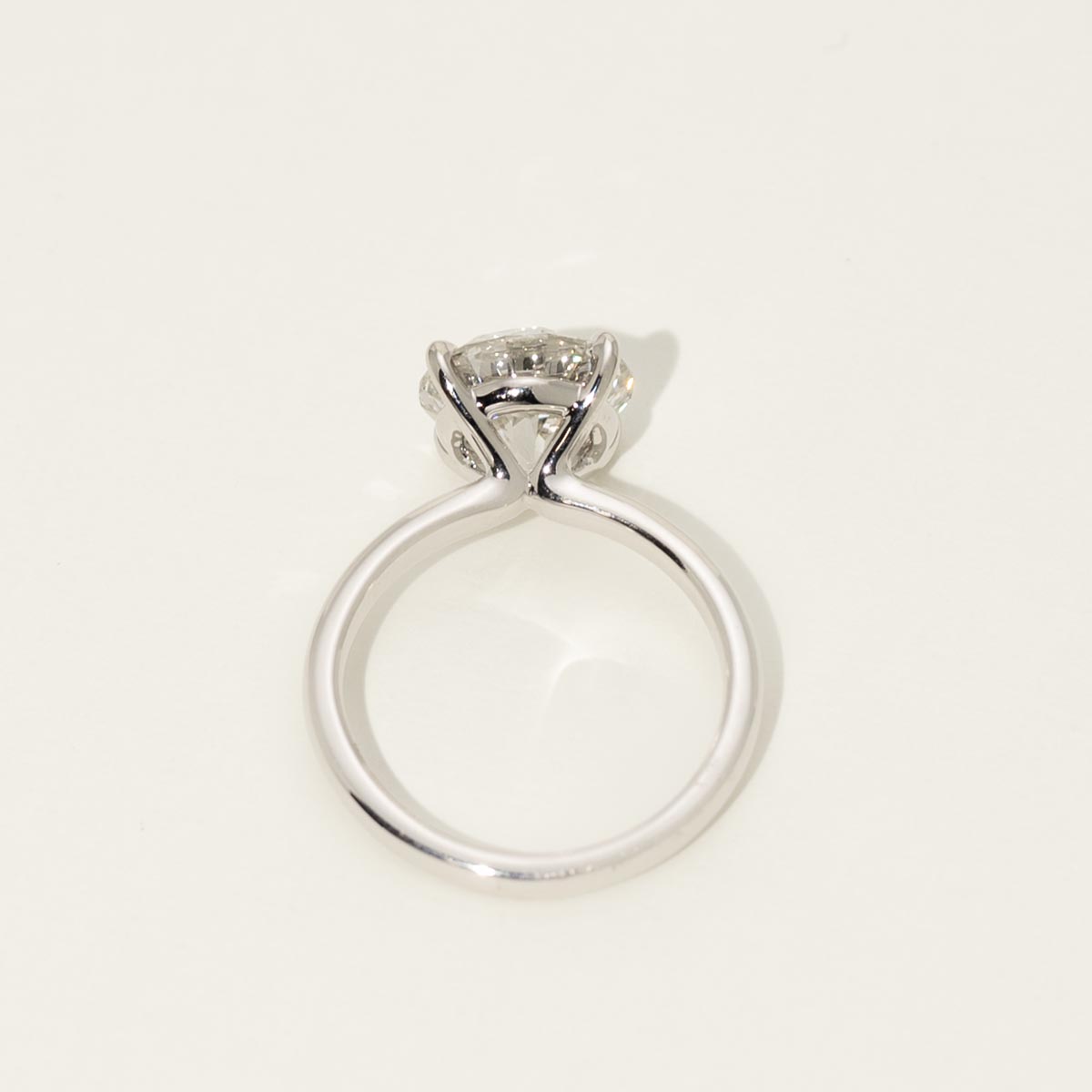 Lab Grown Diamond Solitaire Ring in 14kt White Gold (4ct)