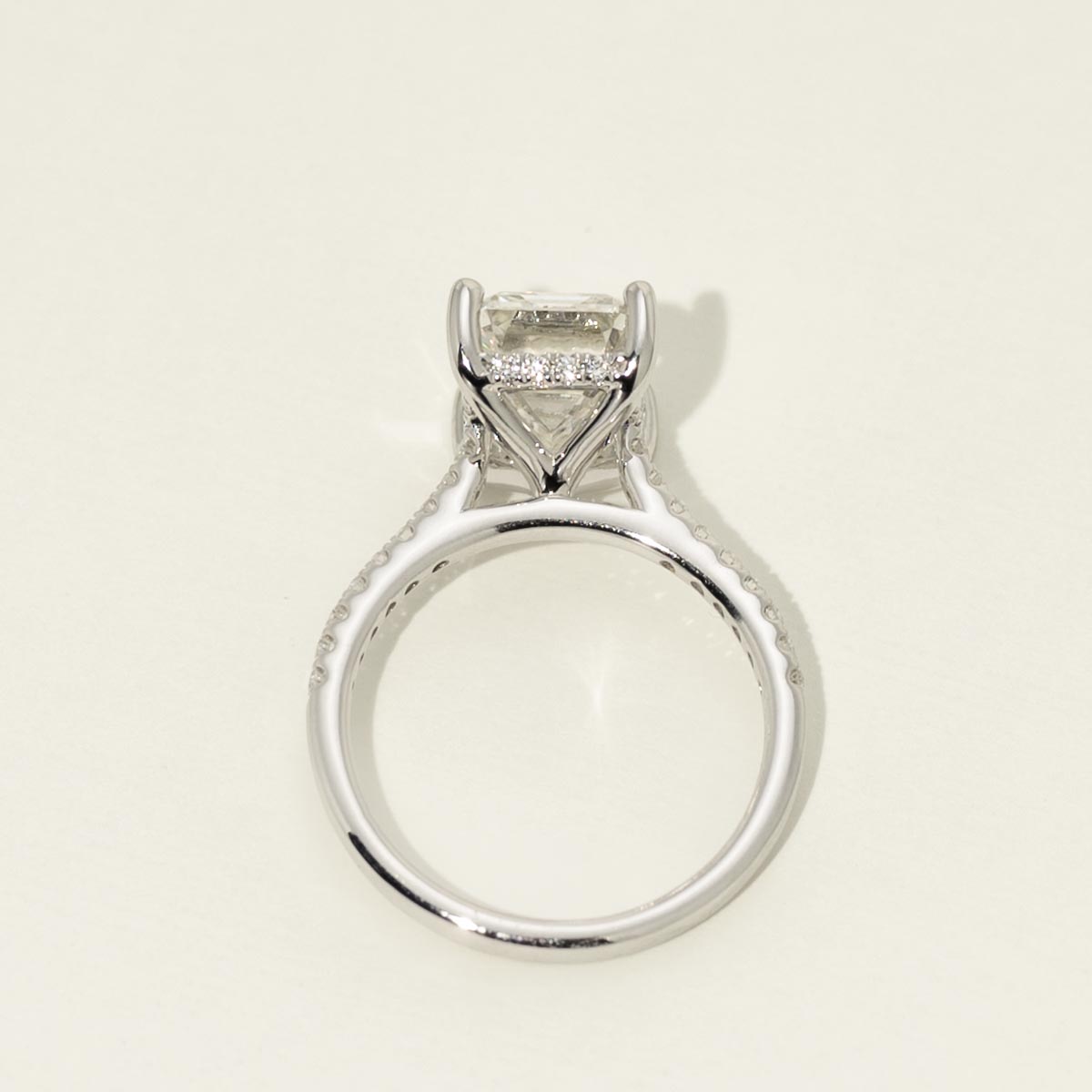 Lab Grown Emerald Cut Diamond Bridal Set in 14kt White Gold (5 5/8ct tw)