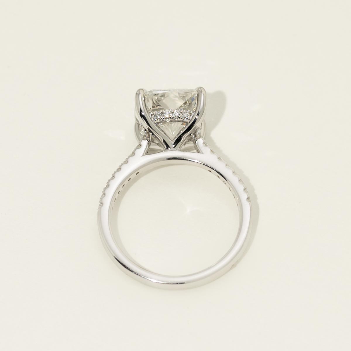 Lab Grown Cushion Cut Diamond Bridal Set in 14kt White Gold (5 1/2ct tw)