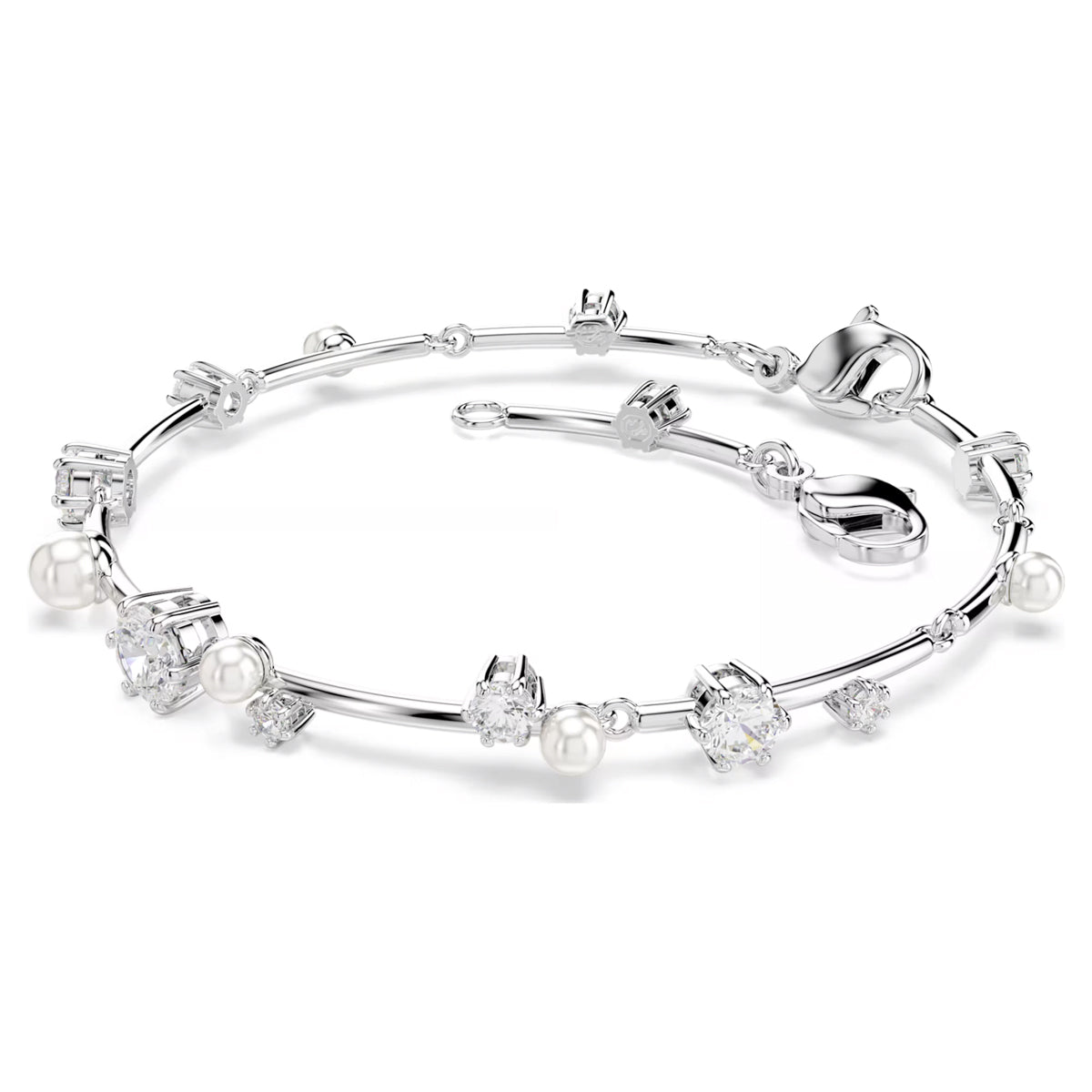 Swarovski Constella Crystal Tennis Bracelet with Crystal Pearls