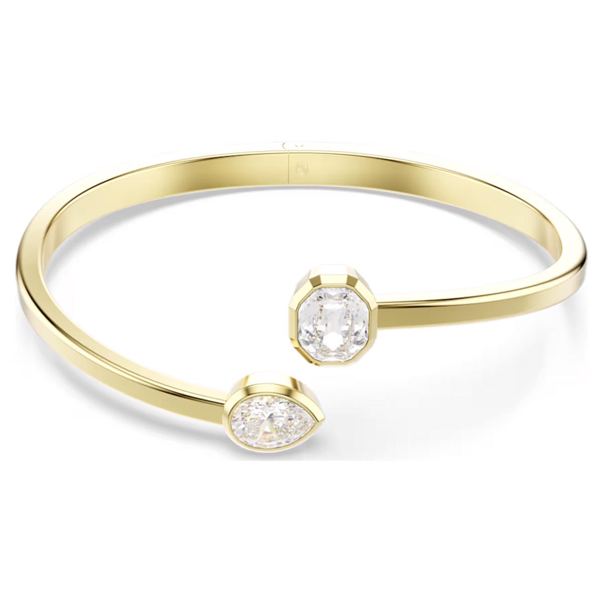 Swarovski Imber Crystal Bangle Bracelet in Yellow Tone Plate