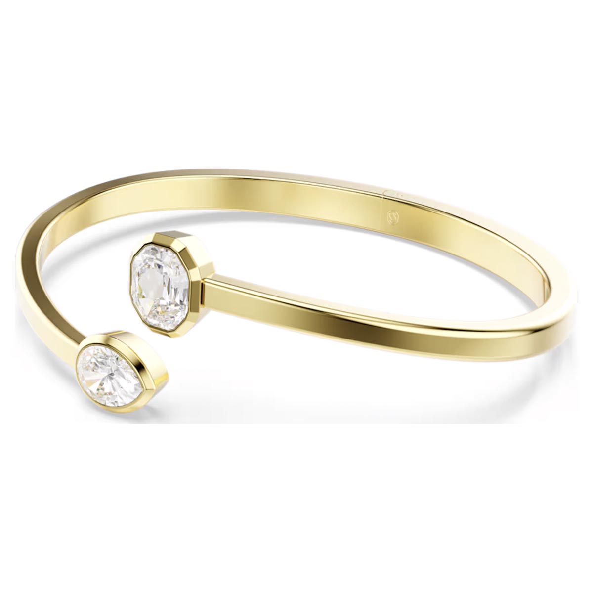 Swarovski Imber Crystal Bangle Bracelet in Yellow Tone Plate