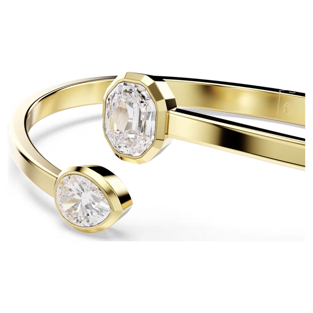 Swarovski Imber Crystal Bangle Bracelet in Yellow Tone Plate