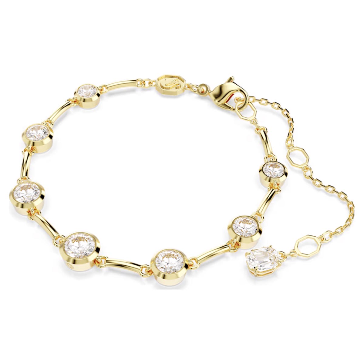Swarovski Imber Crystal Bezel Tennis Bracelet in Yellow Tone Plate