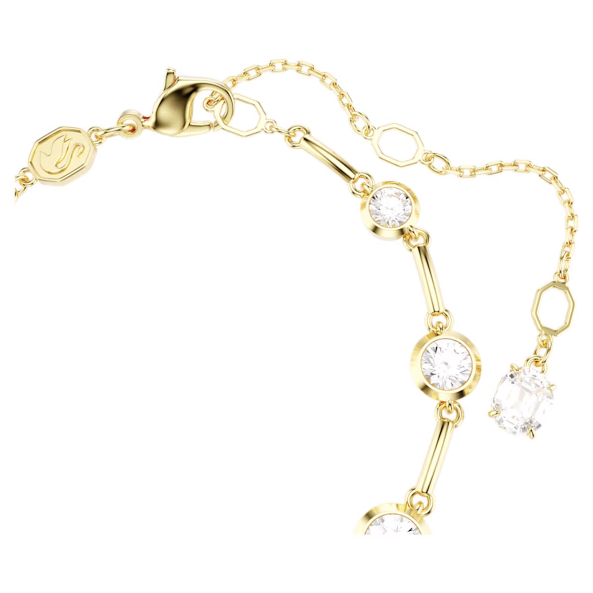 Swarovski Imber Crystal Bezel Tennis Bracelet in Yellow Tone Plate